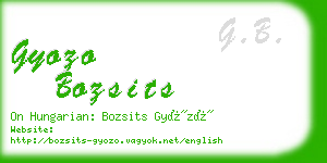 gyozo bozsits business card